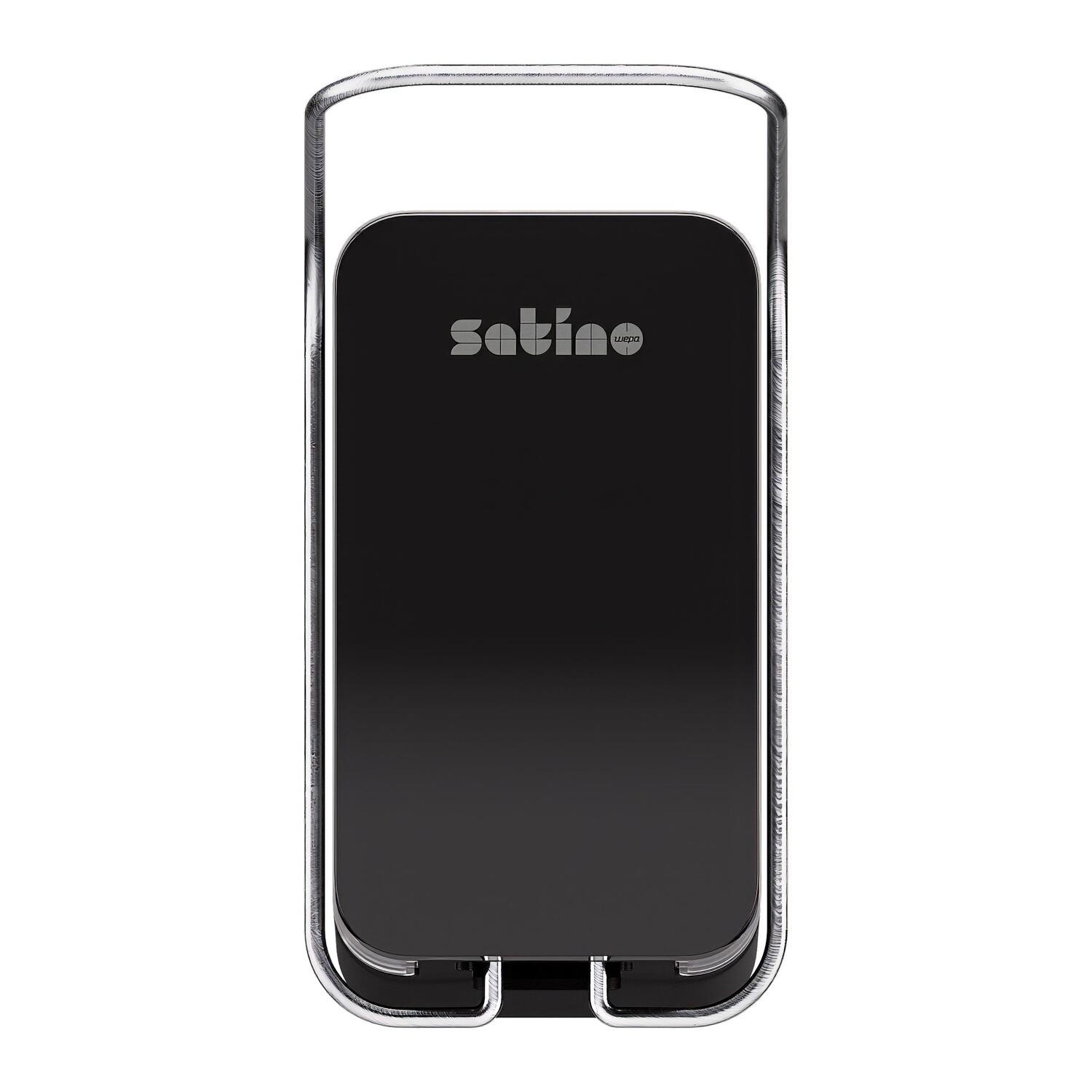 Satino Hyginity Clean&Care Seifenspender 500 ml, System SF2, 26,1 cm x 12,2 cm x 11,7 cm, manuell, schwarz