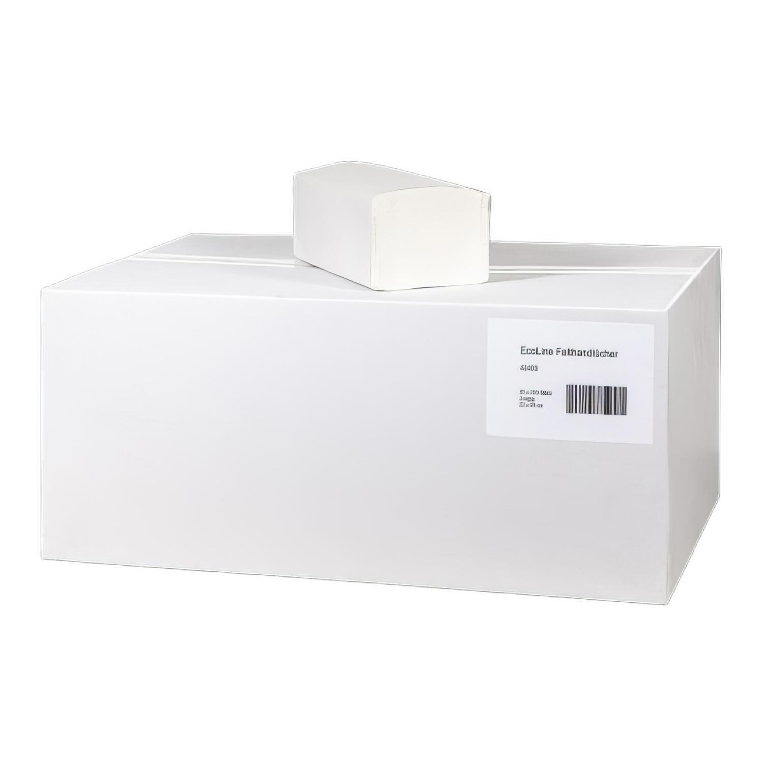 EcoLine Falthandt�cher V-Falz hochwei� 24x22cm 2-lagig 20 x 200 St�ck = 4000 Stk.