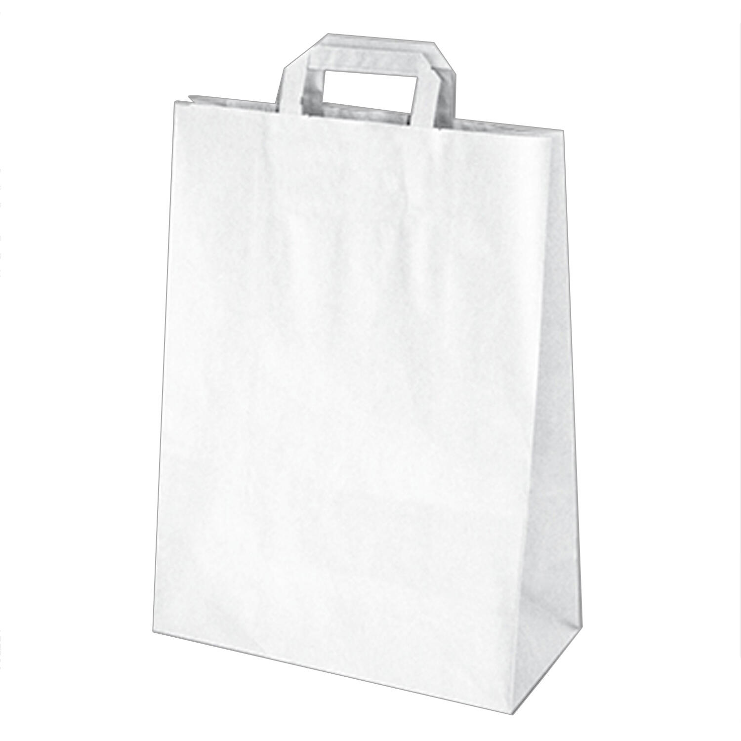 GASTRO Papiertragetaschen 39 x 32 x 16 cm mit EAN-Code wei, 250 Stk.