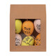 Ostereier Kunststoff  Statement gelb/orange/lachs, 6 cm, 6 Stk.