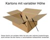 Faltkarton  430x305x(135)-220mm mit variabler Hhe 2-wellig braun Din A3